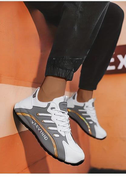 Herren Freizeitsneaker - Low-Top-Schnürschuhe mit atmungsaktivem Obermaterial, gepolstertem Komfort und langlebiger Profilsohle