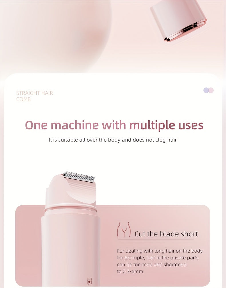 1 Stück Wiederaufladbarer Elektrorasierer mit Doppelkopf | 2-in-1 Kabelloser Unisex Nass- und Trocken-Body-Haarschneider sowie Gesichts-Epilierer, Pflegegeräte & Trimmer