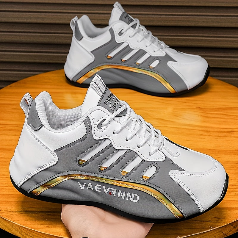 Herren Freizeitsneaker - Low-Top-Schnürschuhe mit atmungsaktivem Obermaterial, gepolstertem Komfort und langlebiger Profilsohle