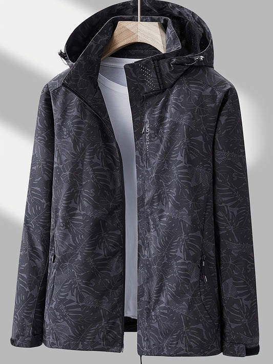 Damen Camouflage Outdoor-Jacke: Wind- und Regenfest mit abnehmbarer Kapuze – Perfekt für Outdoor-Abenteuer!