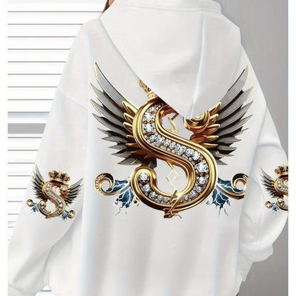 Große Größen, weiches, lässiges Langarmshirt mit Tasche, bequemes Damen-Casual-Outfit in großen Größen