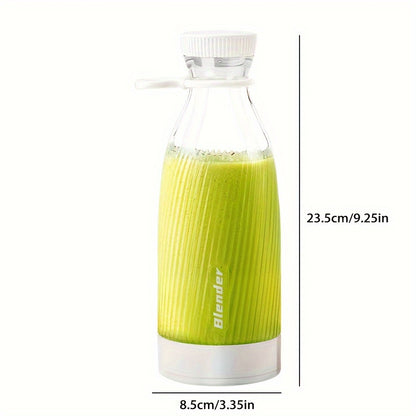 Kompakter 500ML elektrischer Entsafter und Mixer, kabellos und tragbar mit USB-Aufladung, ausgestattet mit 6 Klingen. Ideal zum Zubereiten von Smoothies und Shakes