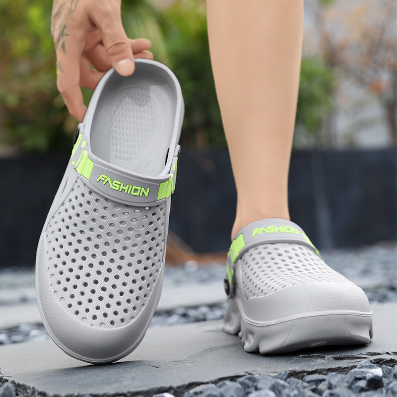 Herren-Sommerschuhe mit geschlossenem Zeh, rutschfeste Gartenschuhe für den Außeneinsatz, vielseitige Strandsandalen