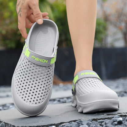 Herren-Sommerschuhe mit geschlossenem Zeh, rutschfeste Gartenschuhe für den Außeneinsatz, vielseitige Strandsandalen