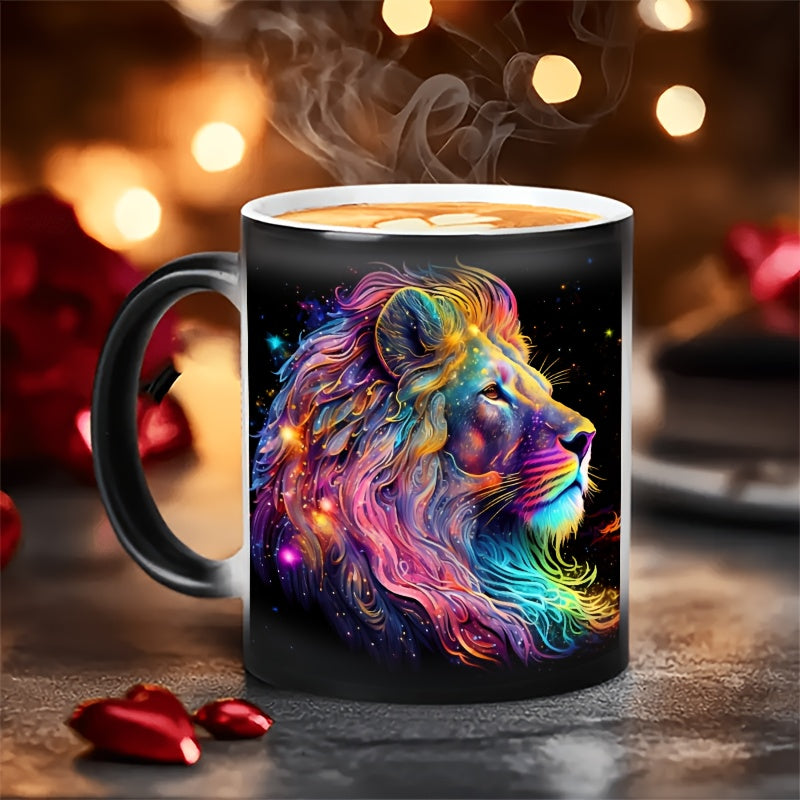 1 Stück 0,33Liter Zodiac Magic Farbwechsel-Becher - Lebhaftes Sternbild-Design, für heiße & kalte Getränke, perfekte Geschenkidee nur Handwäsche
