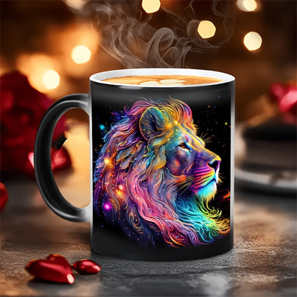 1 Stück 0,33Liter Zodiac Magic Farbwechsel-Becher - Lebhaftes Sternbild-Design, für heiße & kalte Getränke, perfekte Geschenkidee nur Handwäsche