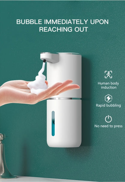 Ein 380 ml wiederaufladbarer automatischer Sensorspender für Seife, geeignet für Schaumschhandseife und Küchenreiniger mit automatischer Sensortechnologie