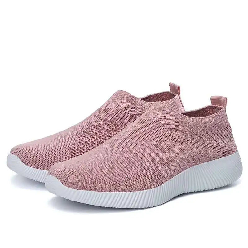 Damen Vulkanisierte Schuhe Hochwertige Damensneaker Slip-On Flache Schuhe Damen Loafers bis Größe 43 Walking Flach