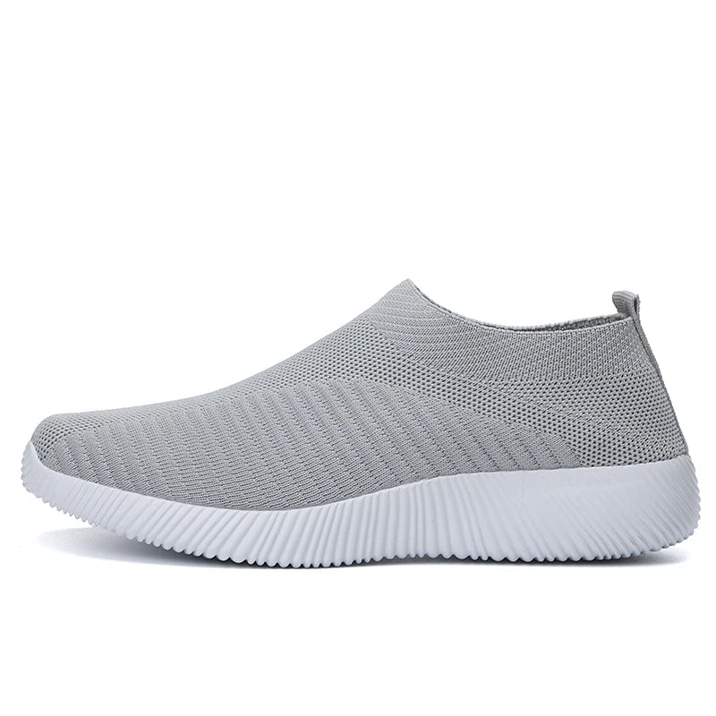 Damen Vulkanisierte Schuhe Hochwertige Damensneaker Slip-On Flache Schuhe Damen Loafers bis Größe 43 Walking Flach