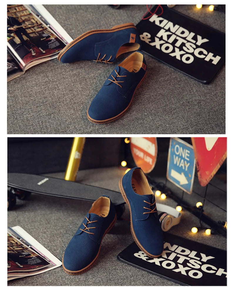 2025 Frühling Wildleder Herrenschuhe Oxford Bequeme Schuhe Elegante Schuhe