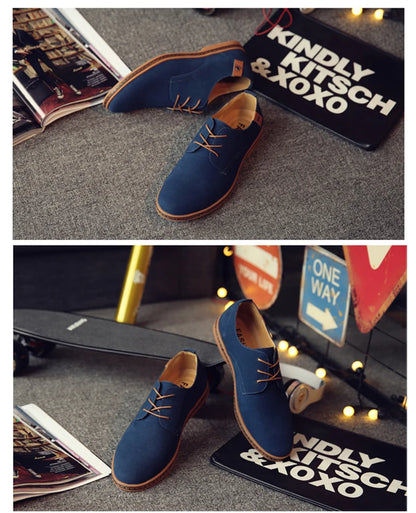 2025 Frühling Wildleder Herrenschuhe Oxford Bequeme Schuhe Elegante Schuhe