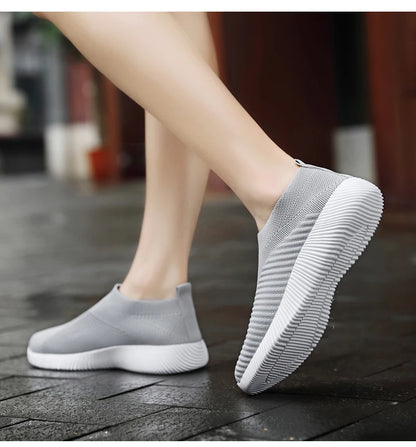 Damen Vulkanisierte Schuhe Hochwertige Damensneaker Slip-On Flache Schuhe Damen Loafers bis Größe 43 Walking Flach