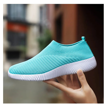 Damen Vulkanisierte Schuhe Hochwertige Damensneaker Slip-On Flache Schuhe Damen Loafers bis Größe 43 Walking Flach