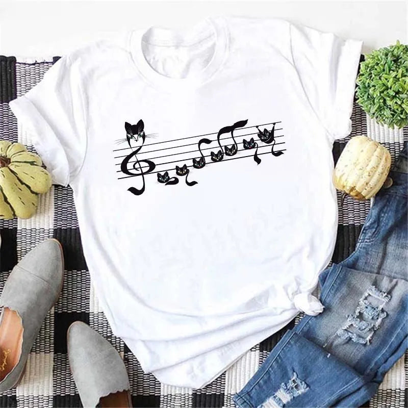 Mode Leoparden-Schädel bedrucktes Damen-T-Shirt Sommer Lässiges Frauen-T-Shirt Freizeit Rundhals Harajuku Tops Damenkleidung
