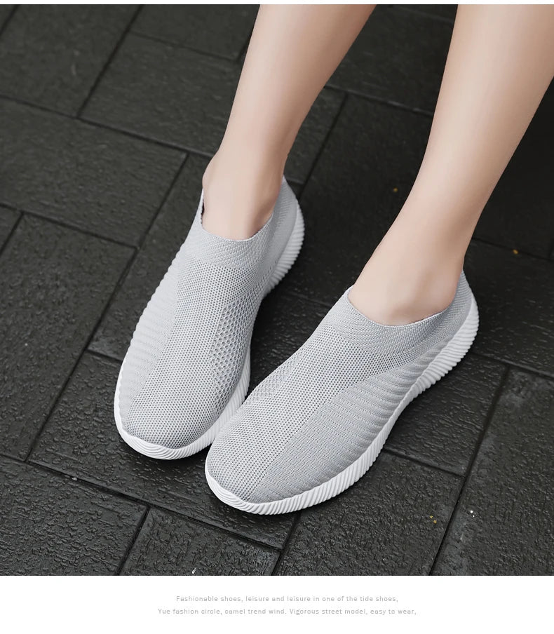 Damen Vulkanisierte Schuhe Hochwertige Damensneaker Slip-On Flache Schuhe Damen Loafers bis Größe 43 Walking Flach