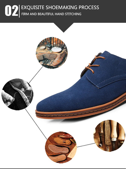 2025 Frühling Wildleder Herrenschuhe Oxford Bequeme Schuhe Elegante Schuhe