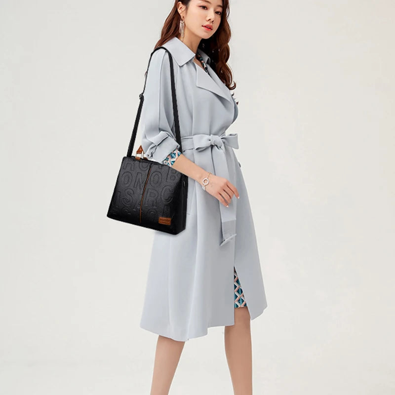 PU-Leder Freizeit-Crossbody-Taschen für Damen, Luxus-Designer-Tote-Handtasche, Damen, große Kapazität, Reisetasche für die Schulter