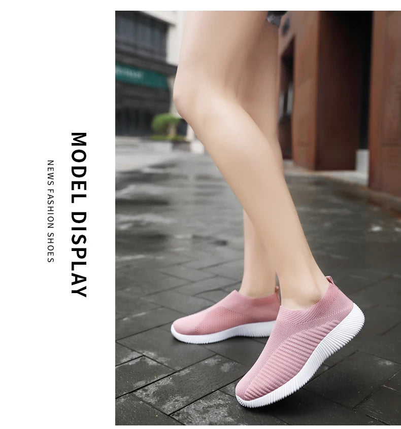 Damen Vulkanisierte Schuhe Hochwertige Damensneaker Slip-On Flache Schuhe Damen Loafers bis Größe 43 Walking Flach