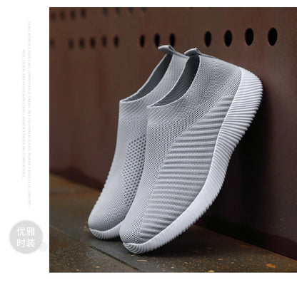 Damen Vulkanisierte Schuhe Hochwertige Damensneaker Slip-On Flache Schuhe Damen Loafers bis Größe 43 Walking Flach