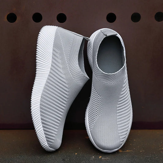 Damen Vulkanisierte Schuhe Hochwertige Damensneaker Slip-On Flache Schuhe Damen Loafers bis Größe 43 Walking Flach
