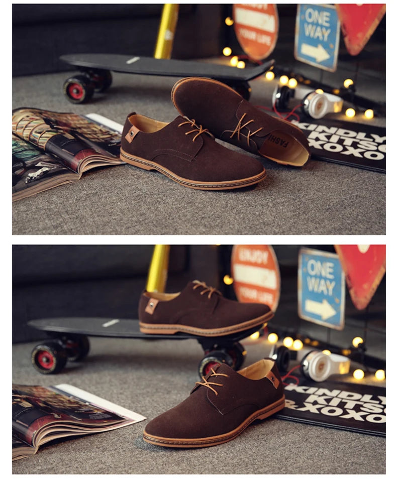 2025 Frühling Wildleder Herrenschuhe Oxford Bequeme Schuhe Elegante Schuhe