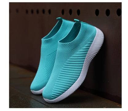 Damen Vulkanisierte Schuhe Hochwertige Damensneaker Slip-On Flache Schuhe Damen Loafers bis Größe 43 Walking Flach