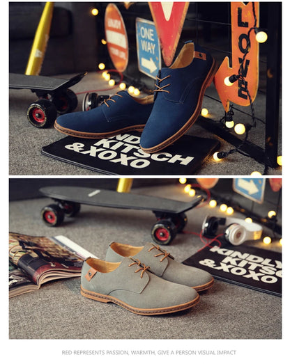 2025 Frühling Wildleder Herrenschuhe Oxford Bequeme Schuhe Elegante Schuhe