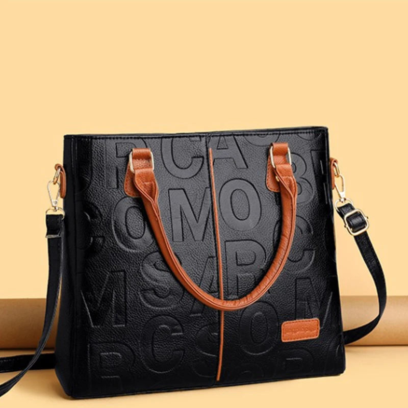 PU-Leder Freizeit-Crossbody-Taschen für Damen, Luxus-Designer-Tote-Handtasche, Damen, große Kapazität, Reisetasche für die Schulter