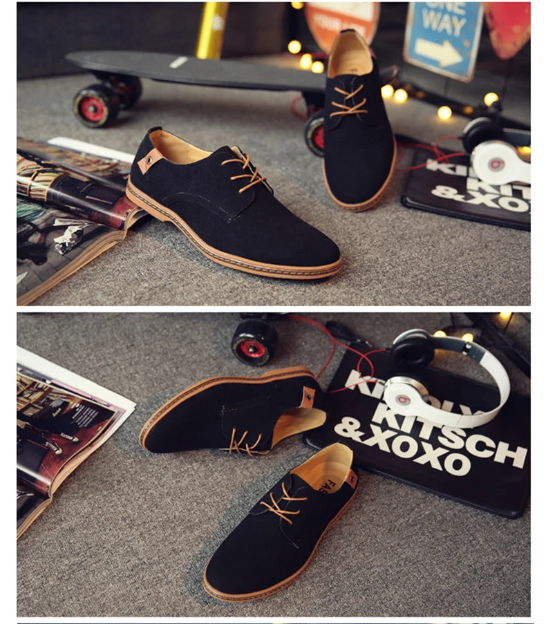 2025 Frühling Wildleder Herrenschuhe Oxford Bequeme Schuhe Elegante Schuhe