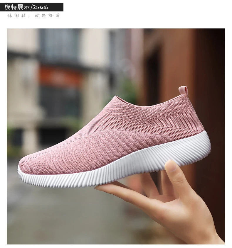 Damen Vulkanisierte Schuhe Hochwertige Damensneaker Slip-On Flache Schuhe Damen Loafers bis Größe 43 Walking Flach