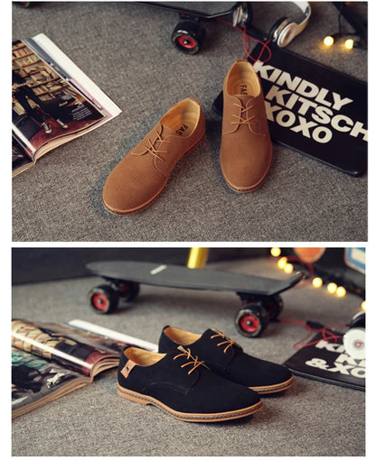 2025 Frühling Wildleder Herrenschuhe Oxford Bequeme Schuhe Elegante Schuhe
