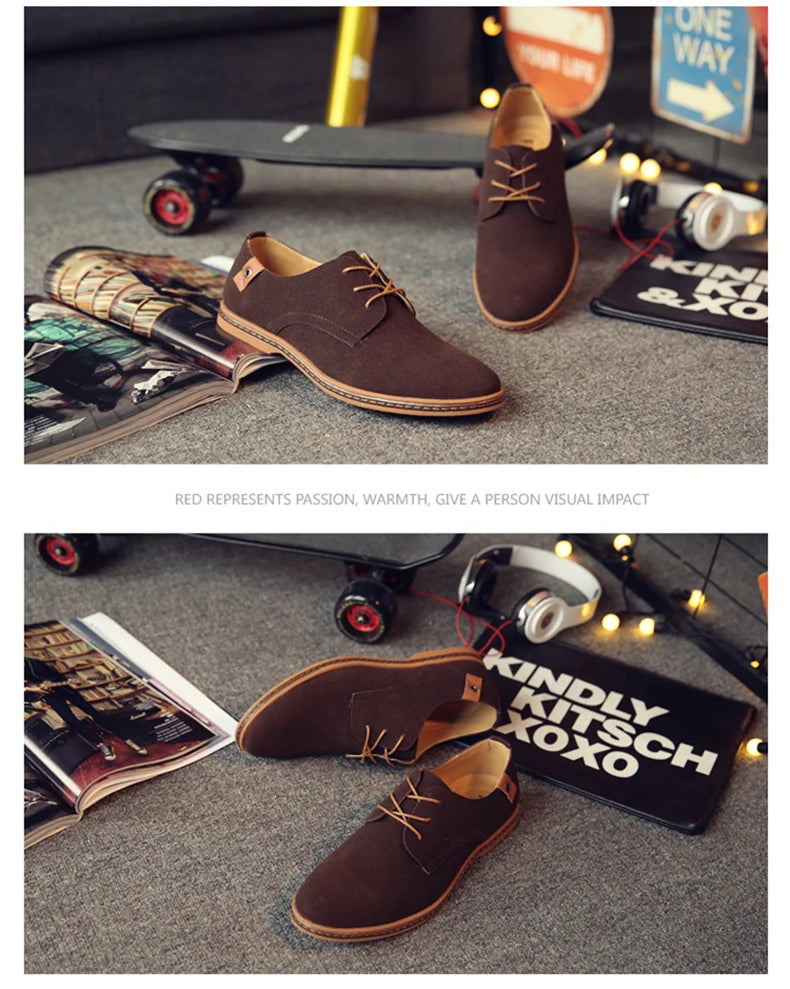 2025 Frühling Wildleder Herrenschuhe Oxford Bequeme Schuhe Elegante Schuhe