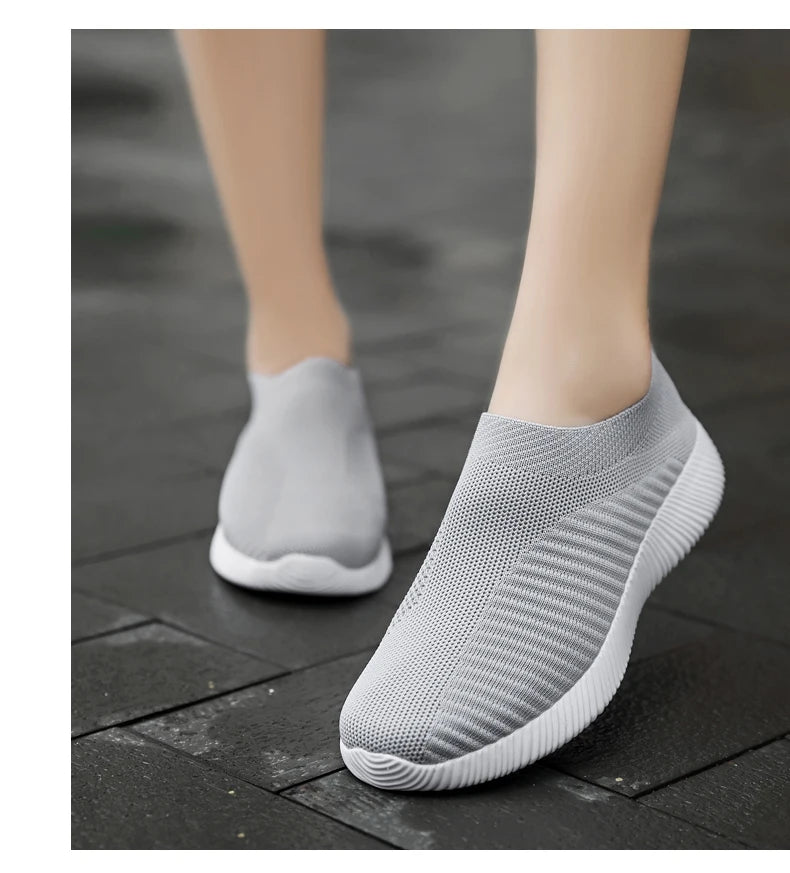 Damen Vulkanisierte Schuhe Hochwertige Damensneaker Slip-On Flache Schuhe Damen Loafers bis Größe 43 Walking Flach