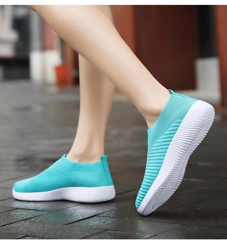 Damen Vulkanisierte Schuhe Hochwertige Damensneaker Slip-On Flache Schuhe Damen Loafers bis Größe 43 Walking Flach