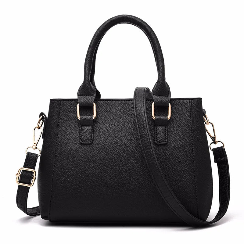 stylische Damen Handtaschen aus PU (Kunstleder) mit Kunstfellapplikationen