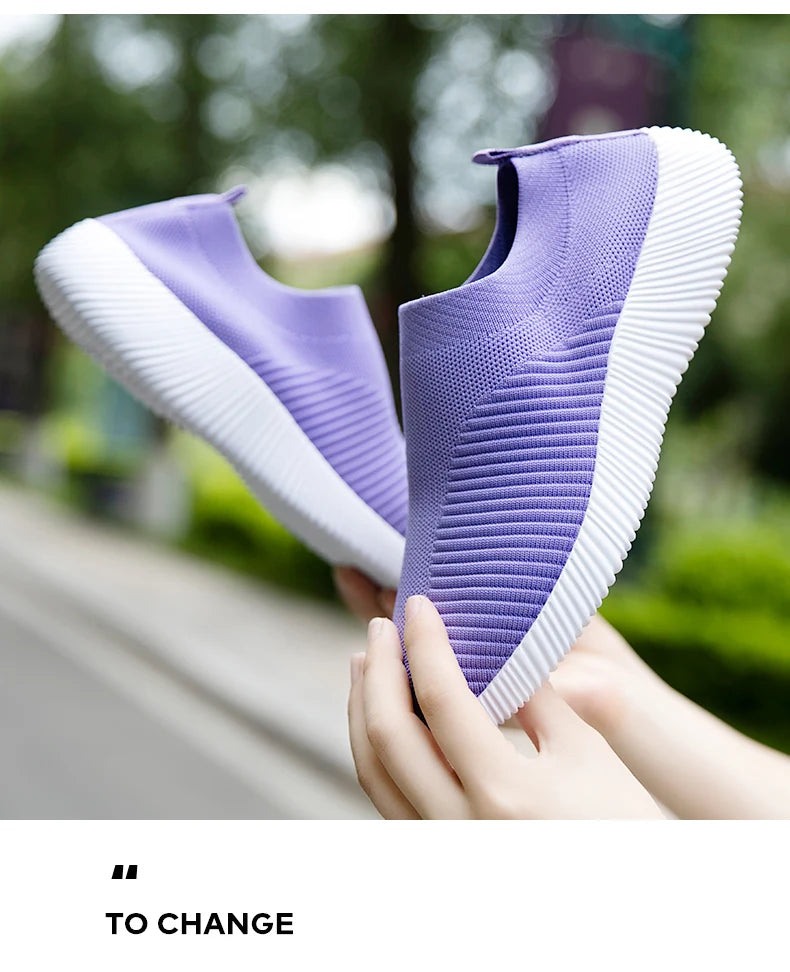 Damen Vulkanisierte Schuhe Hochwertige Damensneaker Slip-On Flache Schuhe Damen Loafers bis Größe 43 Walking Flach