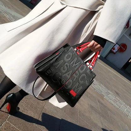 PU-Leder Freizeit-Crossbody-Taschen für Damen, Luxus-Designer-Tote-Handtasche, Damen, große Kapazität, Reisetasche für die Schulter