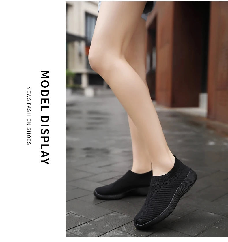 Damen Vulkanisierte Schuhe Hochwertige Damensneaker Slip-On Flache Schuhe Damen Loafers bis Größe 43 Walking Flach
