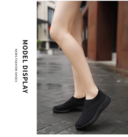 Damen Vulkanisierte Schuhe Hochwertige Damensneaker Slip-On Flache Schuhe Damen Loafers bis Größe 43 Walking Flach