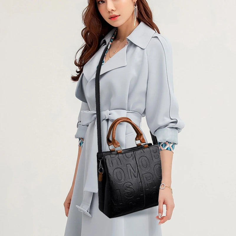 PU-Leder Freizeit-Crossbody-Taschen für Damen, Luxus-Designer-Tote-Handtasche, Damen, große Kapazität, Reisetasche für die Schulter