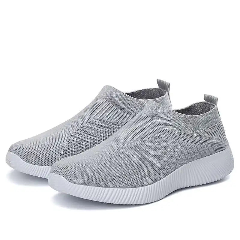 Damen Vulkanisierte Schuhe Hochwertige Damensneaker Slip-On Flache Schuhe Damen Loafers bis Größe 43 Walking Flach