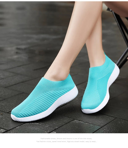 Damen Vulkanisierte Schuhe Hochwertige Damensneaker Slip-On Flache Schuhe Damen Loafers bis Größe 43 Walking Flach