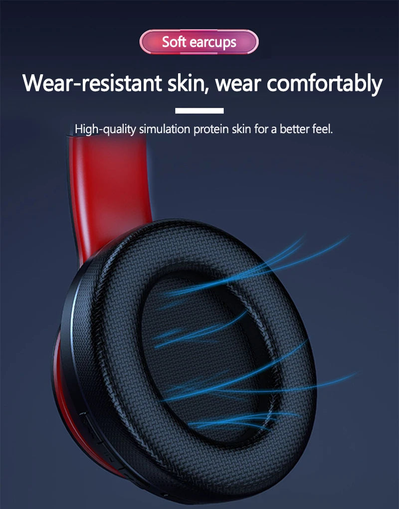 Lenovo HD200 Bluetooth-Ohrhörer Over-Ear, Faltbare Computer-Drahtloskopfhörer mit Geräuschunterdrückung, HiFi-Stereo-Gaming-Headset