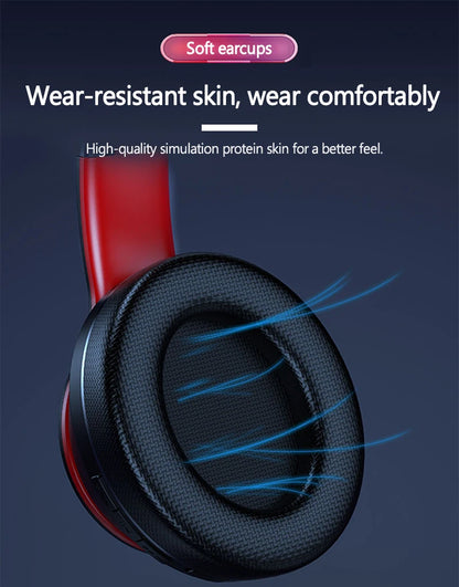 Lenovo HD200 Bluetooth-Ohrhörer Over-Ear, Faltbare Computer-Drahtloskopfhörer mit Geräuschunterdrückung, HiFi-Stereo-Gaming-Headset