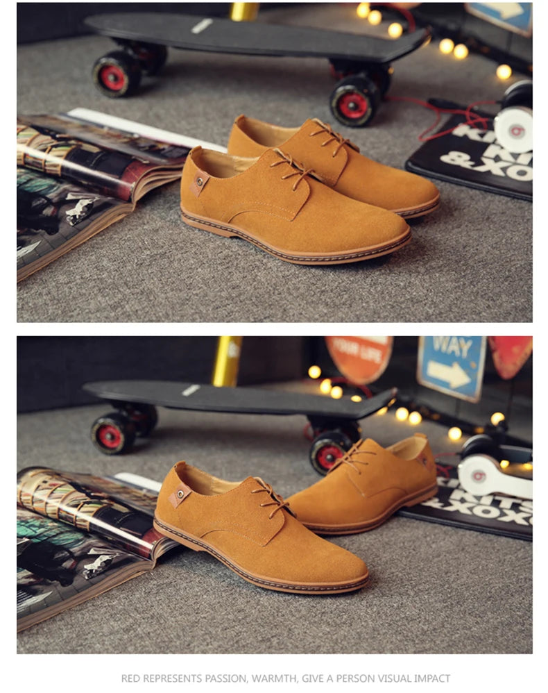 2025 Frühling Wildleder Herrenschuhe Oxford Bequeme Schuhe Elegante Schuhe