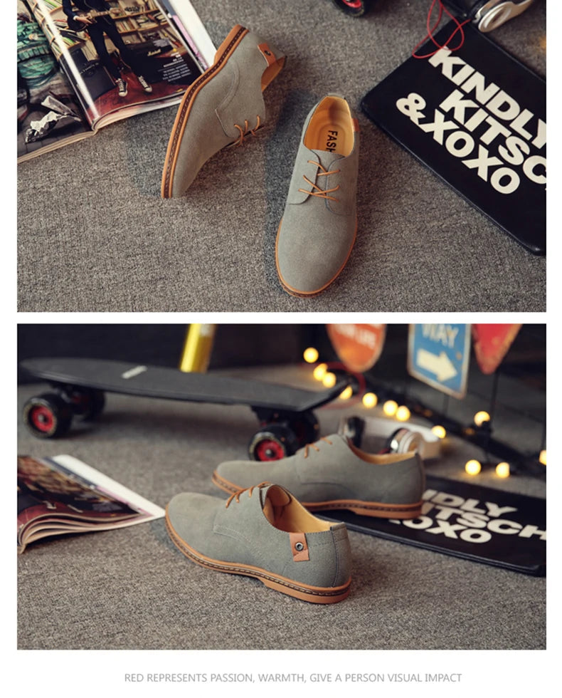2025 Frühling Wildleder Herrenschuhe Oxford Bequeme Schuhe Elegante Schuhe