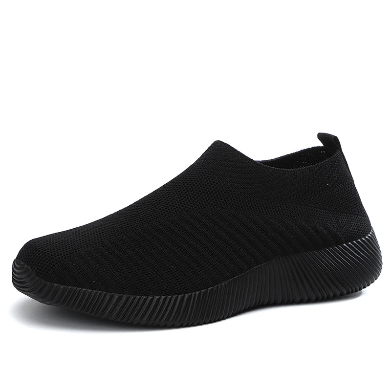 Damen Vulkanisierte Schuhe Hochwertige Damensneaker Slip-On Flache Schuhe Damen Loafers bis Größe 43 Walking Flach