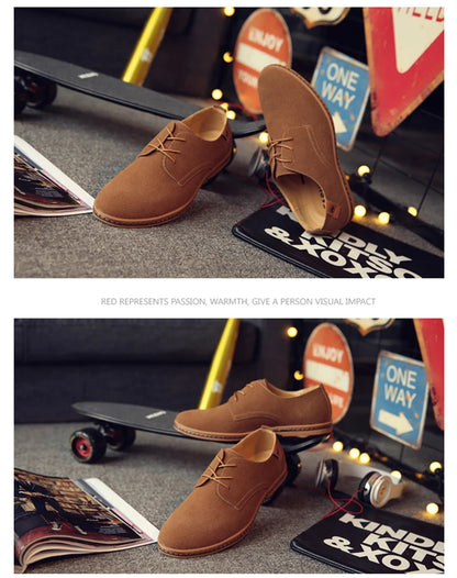 2025 Frühling Wildleder Herrenschuhe Oxford Bequeme Schuhe Elegante Schuhe