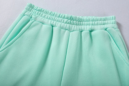 Modetrend Damenbekleidung, langärmeliger Sport-Casual-Anzug mit Taillen-Zweiteiler