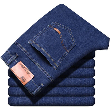Neue Herren Leichte Luxus-Stretch-Slim-Fit-Hose Bequeme Weiche Business-Mode Gerade Lässige Denim-Hosen Herrenmarke Kleidung